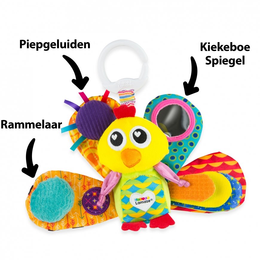 Lamaze Jacque the Peacock rippuv beebimänguasi – 3