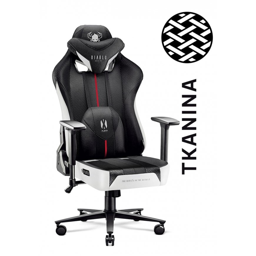 Diablo Chairs Žaidimų kėdė Diablo X-Player 2.0 Gaming Chair Normal, Juoda-balta – 3