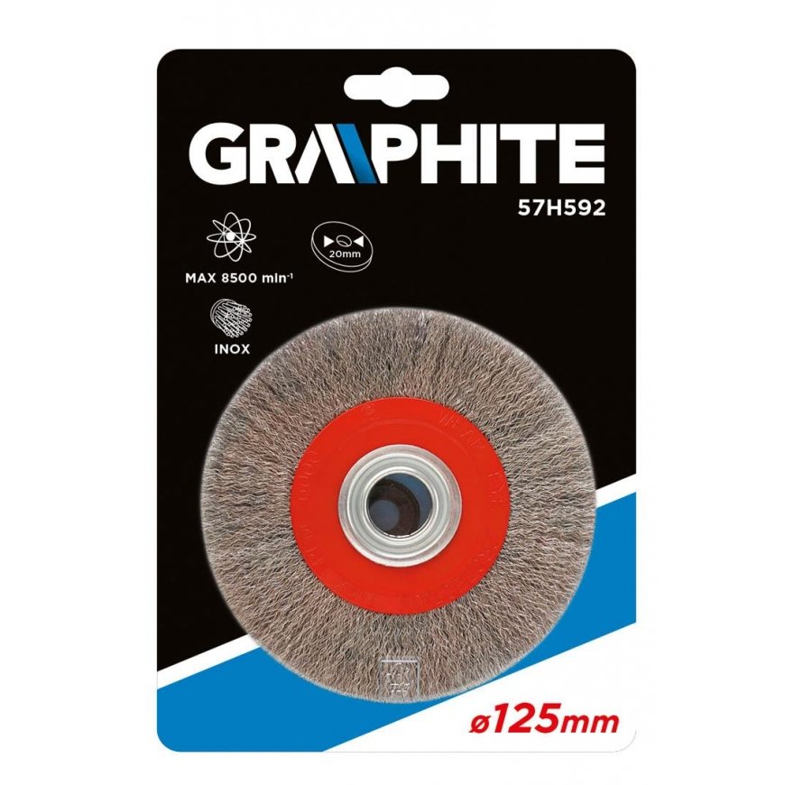 GRAPHITE Disc wire brush 125 x 20 mm, INOX – 4