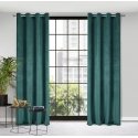 Eurofirany ELIZA Soft velvet night curtain with small pattern, 140X250 cm, loops / rings, color: olive