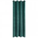 Eurofirany ELIZA Soft velvet night curtain with small pattern, 140X250 cm, loops / rings, color: olive