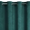 Eurofirany ELIZA Soft velvet night curtain with small pattern, 140X250 cm, loops / rings, color: olive