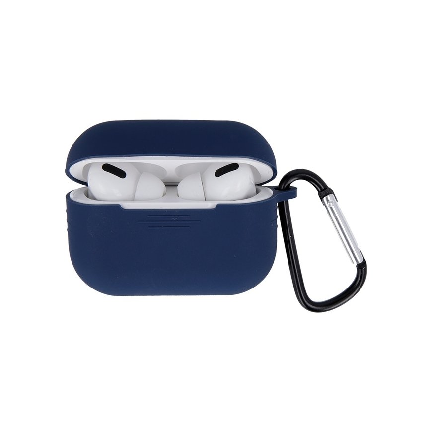 TakeMe Тонкий Силиконовый защитный чехол для наушников Apple AirPods Pro Темно Синий