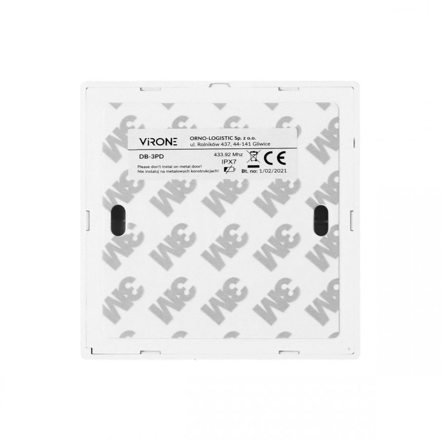 Orno Wireless button, battery free, to extend the WAYO AC doorbell – 4