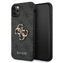 Guess GUHCP13X4GMGGR iPhone 13 Pro Max 6,7" pilkas/pilkas kietas 4G didelis metalinis logotipas Guess GUHCP13X4GMGGR iPhone 13 Pro Max 6,7" pilkas/pilkas kietas 4G didelis metalinis logotipas