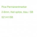 Pica Permanentmarker 2-6mm, Keil spitze, blau / SB