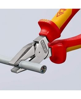 Kombinuotos didelės svertinės jėgos replės KNIPEX 0206, 180mm