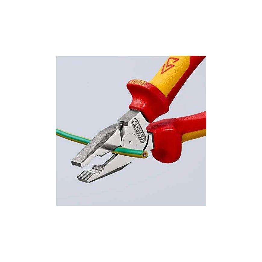 Kombinuotos didelės svertinės jėgos replės KNIPEX 0206, 180mm – 2
