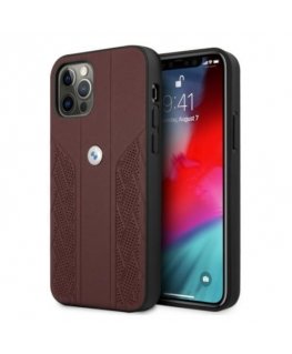Case BMW BMHCP12MRSPPR iPhone 12/12 Pro 6.1" Red/Red Hard Case Perforated Leather Curve