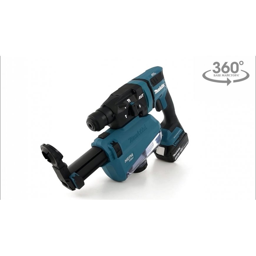 Makita DHR182ZWJ Akumuliatorinis perforatorius, 18 V, SDS-PLUS, 1,7J, LED, AWS, Be akumuliatorių ir kroviklio!, MAKPACK – 2
