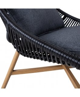 Dârza mçbeïu komplekts HELSINKI 2 galdi, dîvâns, 2 krçsli, melns