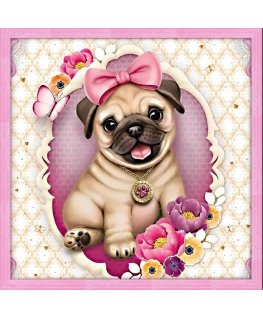 Beldizart Diamond Painting Kit "Baby Pug" 40*40 cm AM4038