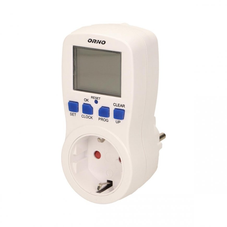 Orno Electronic timer, 16 programs, schuko version – 2