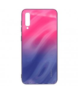 Evelatus Samsung A50 Water Ripple Gradient Color Anti-Explosion Tempered Glass Case Gradient Pink-Purple