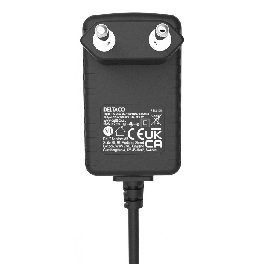 Deltaco PS12-10B power adapter/inverter Indoor Black – 3