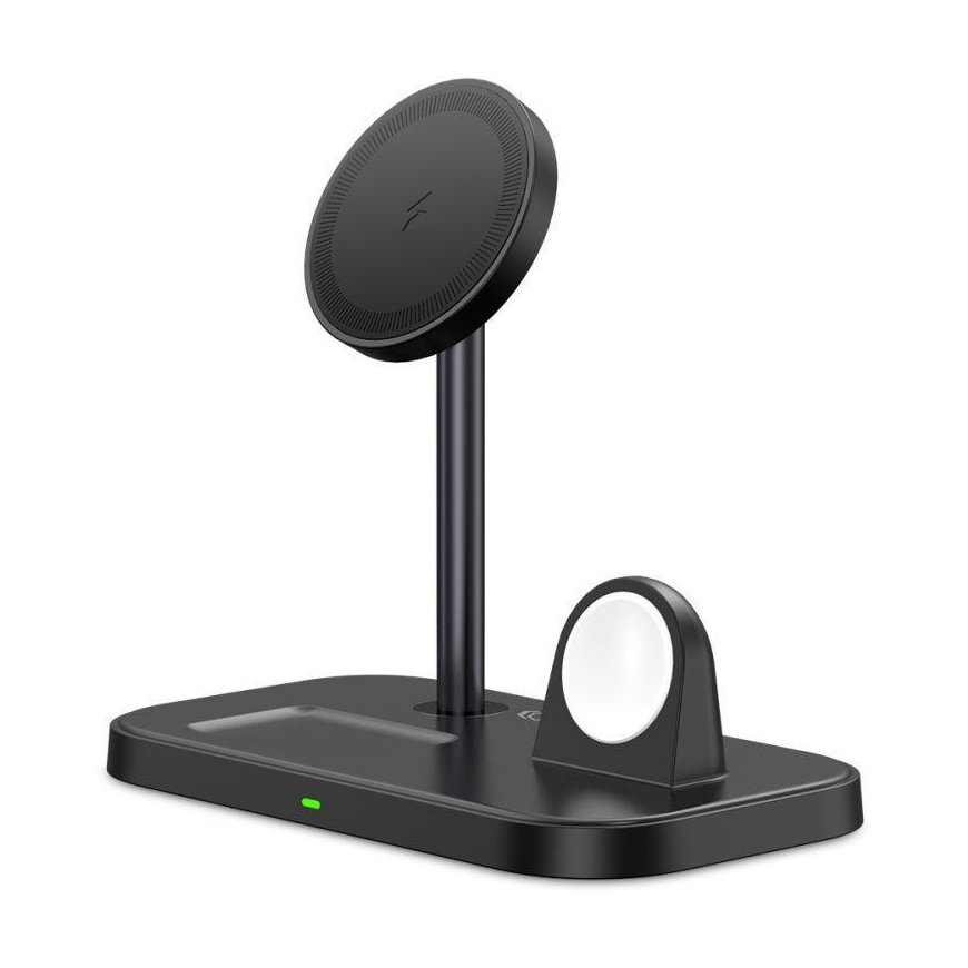 Case Tech-Protect wireless charger QI15W A22 3in1 Magnetic MagSafe, black – 3