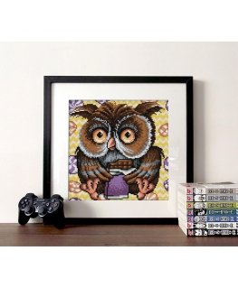 Beldizart Diamond painting kit Owl 25х25 cm AZ-1641