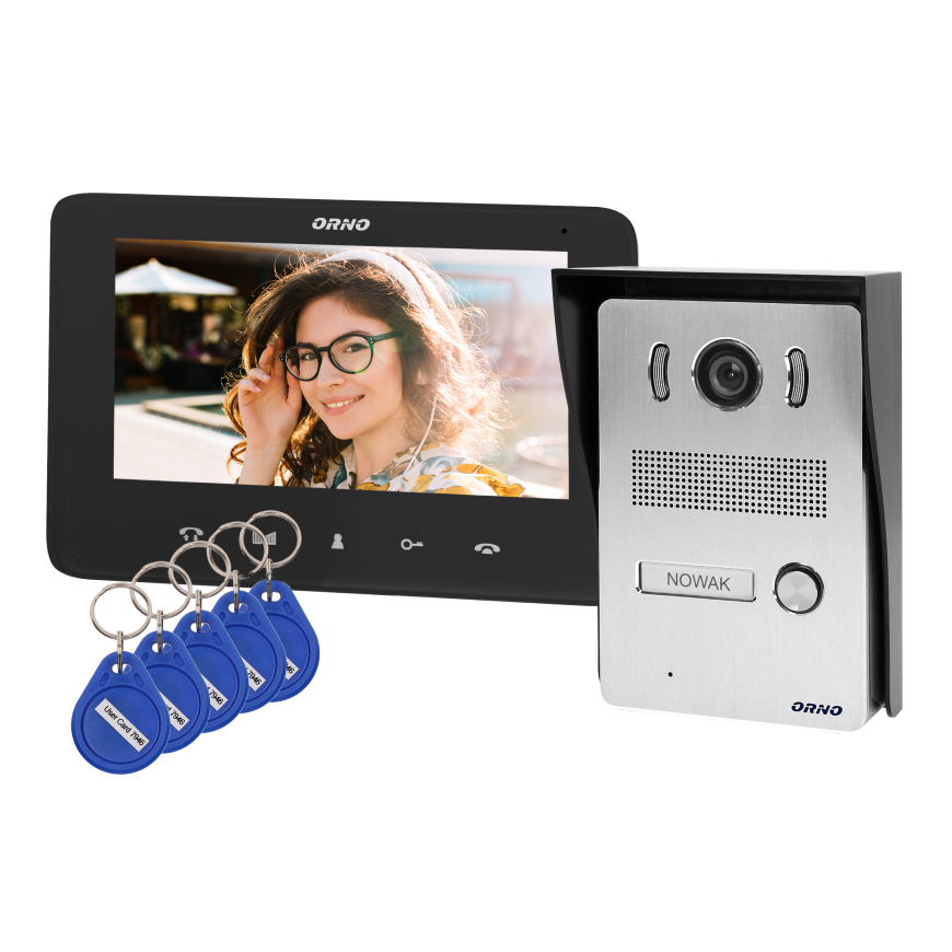 Orno Handsfree Video Intercom Kit, Color