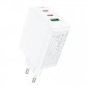 Wall charger Acefast A41 , 2x USB-C + USB, GaN 65W (white) Wall charger Acefast A41 , 2x USB-C + USB, GaN 65W (white)