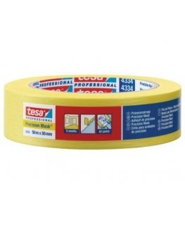 Tesa painting tape precise, thin 50m 30mm, yellow H0433410
