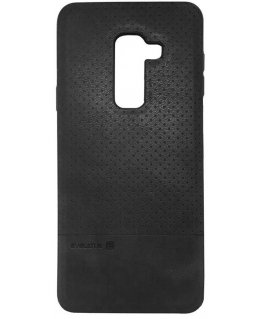Evelatus Samsung A6 Plus 2018 TPU case 1 with metal plate (possible to use with magnet car holder) Black