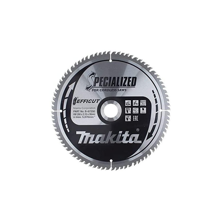 Makita B-67240 TCT saw 260X2.15X30mm