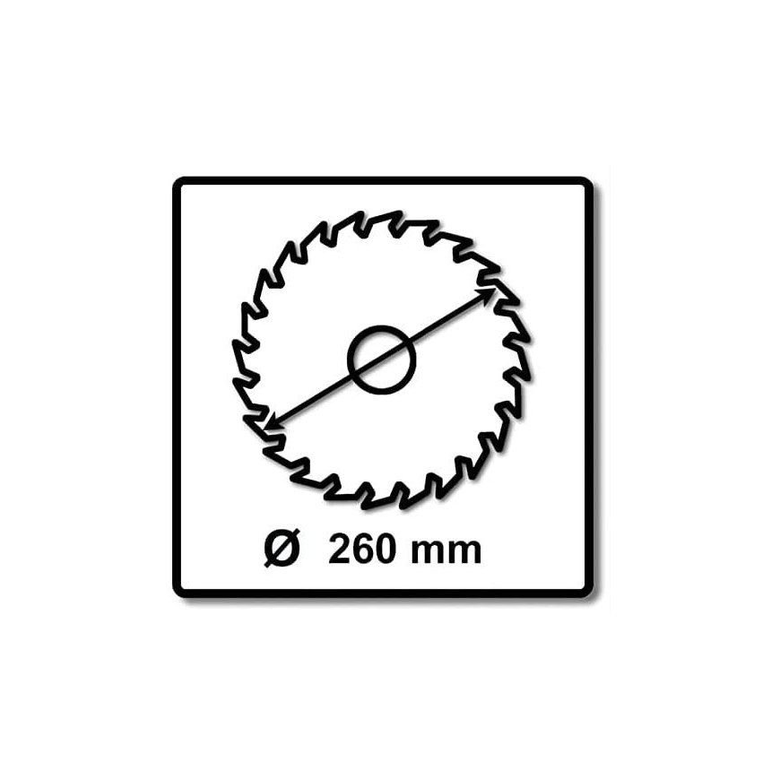 Makita B-67240 T.C.T. pjūklas 260X2.15X30mm 10° T80 EFFICUT – 2