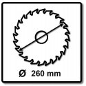 Makita B-67240 TCT saw 260X2.15X30mm 10° T80 EFFICUT Makita B-67240 TCT saw 260X2.15X30mm 10° T80 EFFICUT