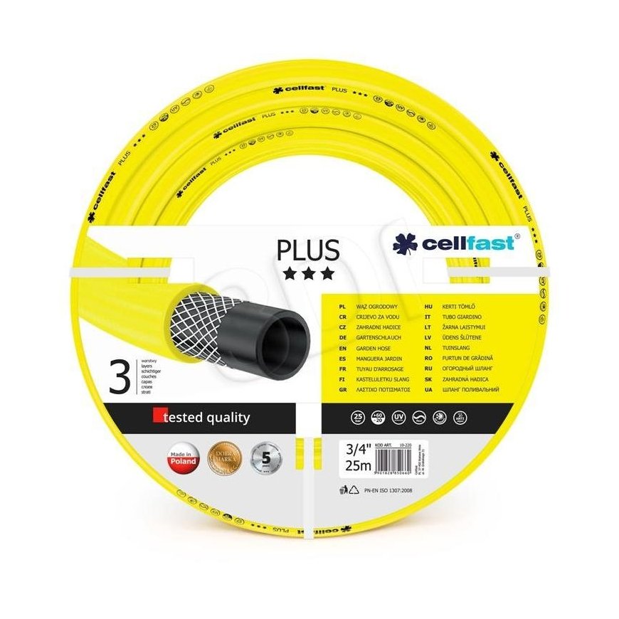 CELLFAST garden hose PLUS 3/4" (19mm), 25m – 5