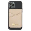 Dėklas Guess Guess Piniginės kortelės lizdas GUWMSSASLGO MagSafe Saffiano auksas / auksas Dėklas Guess Guess Piniginės kortelės lizdas GUWMSSASLGO MagSafe Saffiano auksas / auksas