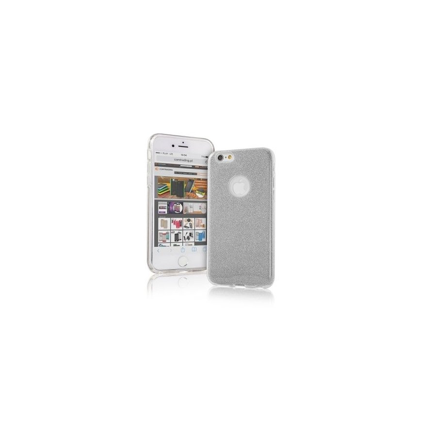 iLike Apple iPhone X / iPhone XS Glitter 3 in 1 Back Case Silver