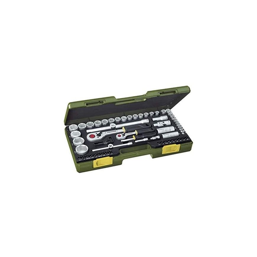 Proxxon 1/4"+1/2" 65 Piece Inch
