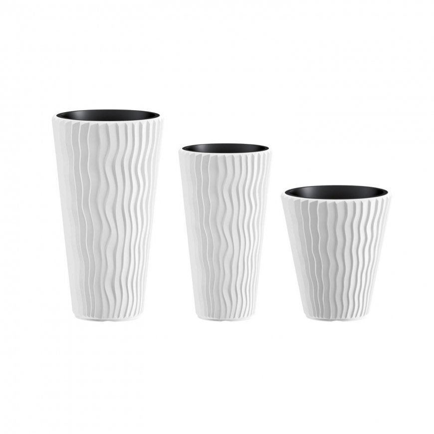 Prosperplast Pot with insert Sandy Slim DPSP400 white – 2