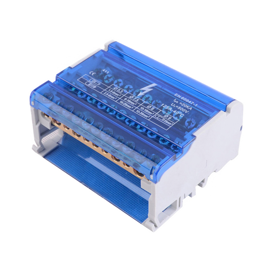 Orno 4-row distribution block, 11 wires