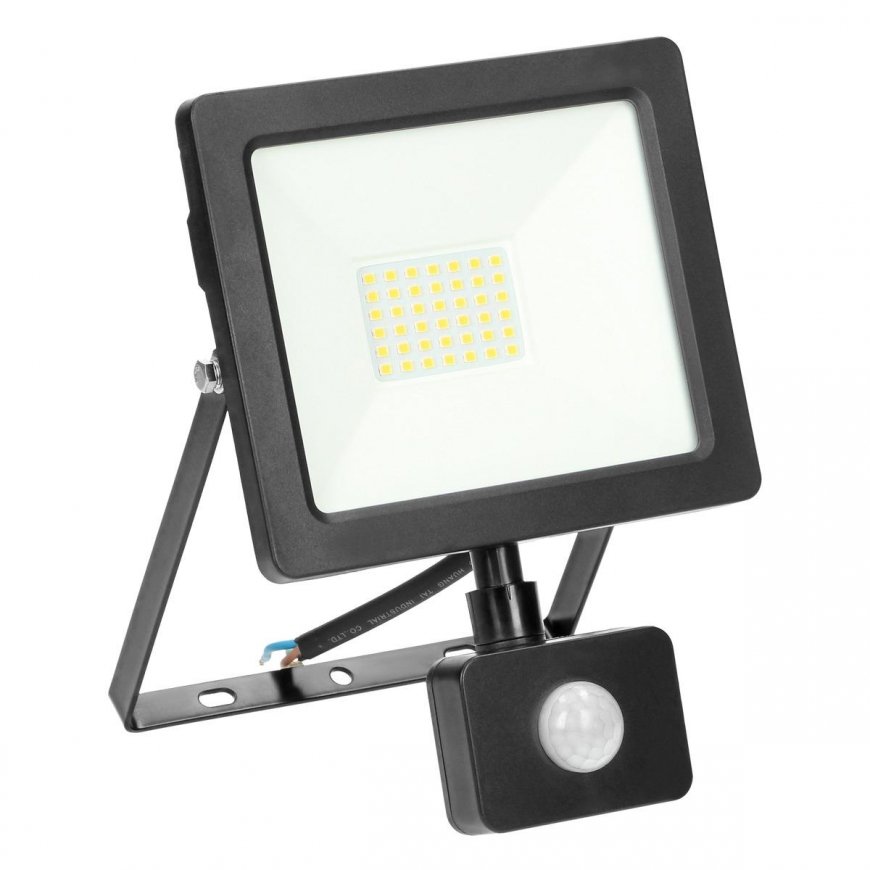 Orno ALLED 30W LED spotlight with PIR, 2400lm, IP44, 4000K, Alu + glass – 5