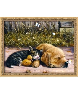 Beldizart Deimantinio dažymo rinkinys "Miegantys gyvūnai" 40*30 cm AM4061