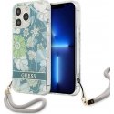 Guess GUHCP13LHFLSN iPhone 13 Pro / 13 6.1" žalias/žalias hardcase Flower Strap Guess GUHCP13LHFLSN iPhone 13 Pro / 13 6.1" žalias/žalias hardcase Flower Strap