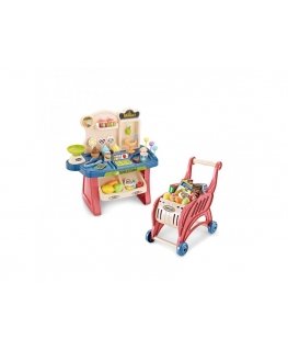 Children's candy shop with trolley and accessories 40 pcs. WOOPIE