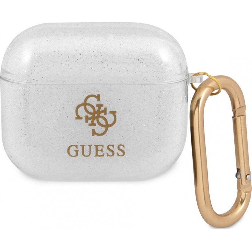 Guess Case ochronne GUA3UCG4GT transparent Glitter Collection do AirPods 3 white – 2