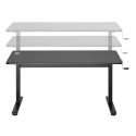 Desk Ergo Office ER-401, adjustable height, black
