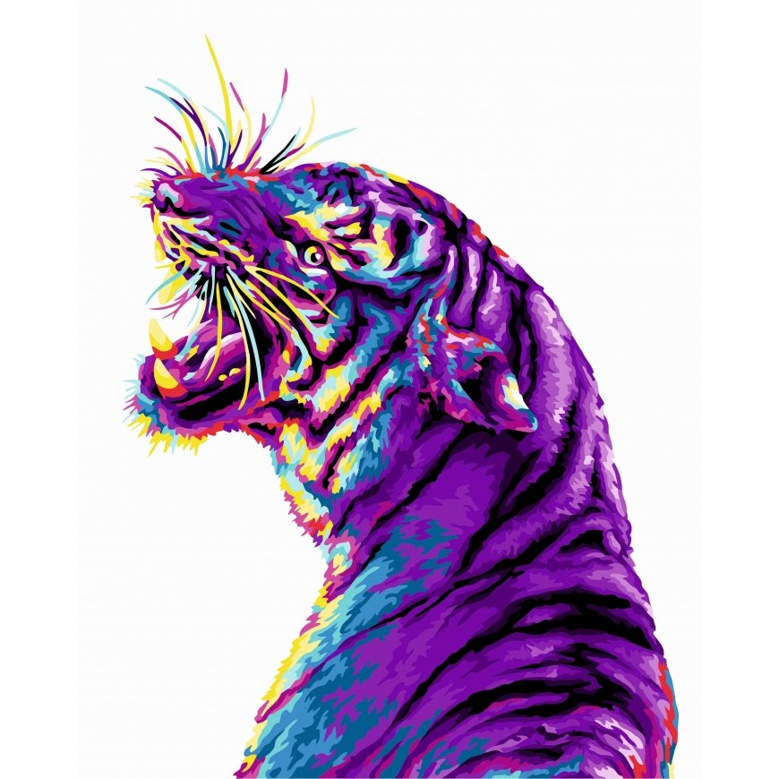 Beldizart (SALE) Paint by Number Kit. H136 Tiger's smile 40*50