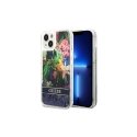 Guess GUHCP14SLFLSB iPhone 14 6,1 colio mėlynas / mėlynas kietas dėklas Flower Liquid Glitter Guess GUHCP14SLFLSB iPhone 14 6,1 colio mėlynas / mėlynas kietas dėklas Flower Liquid Glitter
