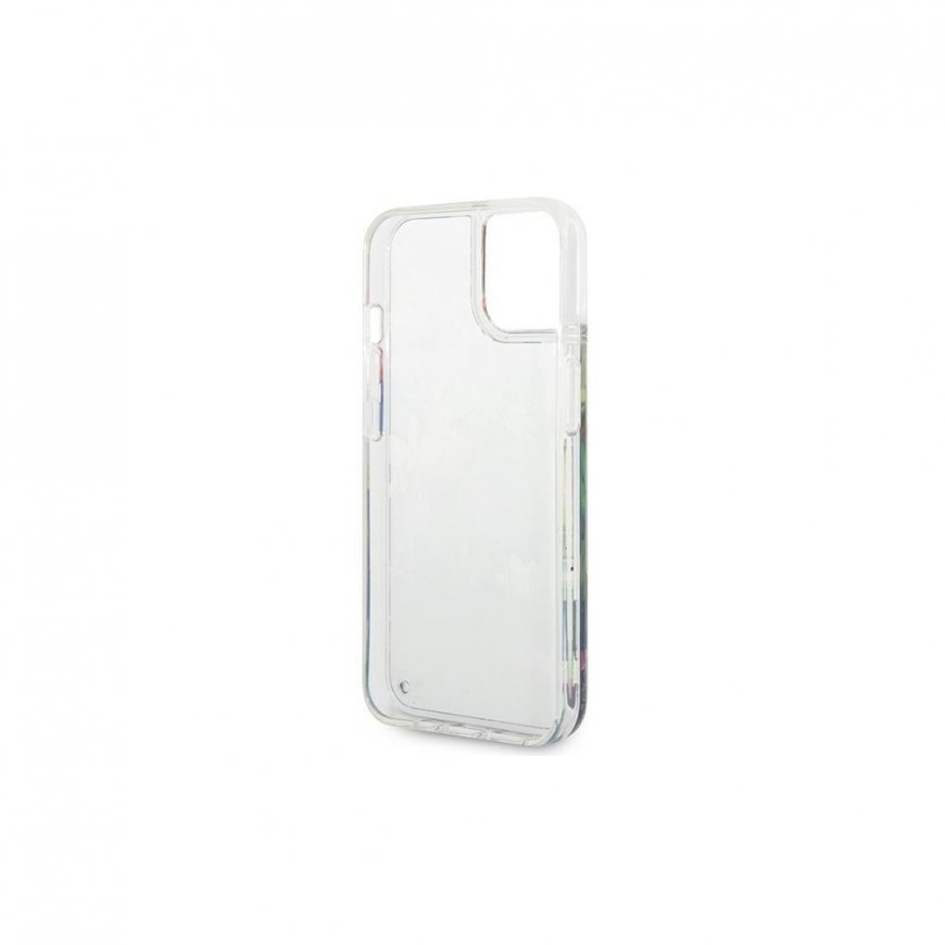 Guess GUHCP14SLFLSB iPhone 14 6,1 colio mėlynas / mėlynas kietas dėklas Flower Liquid Glitter – 4
