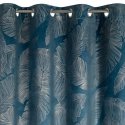 Eurofirany LIMITED COLLECTION MUSA2A Night curtain in soft velvet with banana leaf pattern, 140X250 cm, loops / rings, color: da Eurofirany LIMITED COLLECTION MUSA2A Night curtain in soft velvet with banana leaf pattern, 140X250 cm, loops / rings, color: da