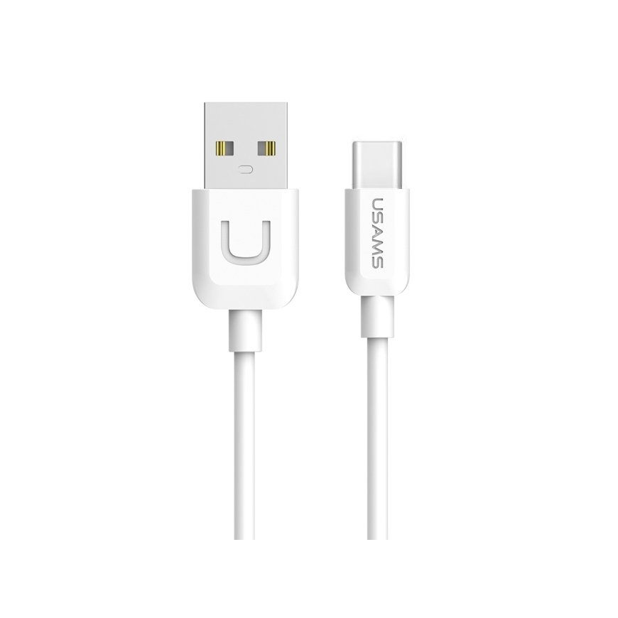 Usams US-SJ099 U-Turn Izturīgs TPE Universāls Type-C uz USB Datu & Ātrās Uzlādes 2A kabelis 1m Balts – 2