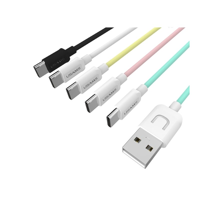 Usams US-SJ099 U-Turn Izturīgs TPE Universāls Type-C uz USB Datu & Ātrās Uzlādes 2A kabelis 1m Balts – 4