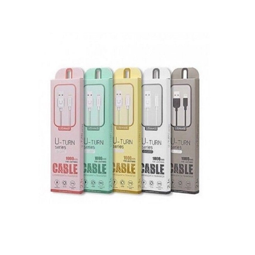 Usams US-SJ099 U-Turn Izturīgs TPE Universāls Type-C uz USB Datu & Ātrās Uzlādes 2A kabelis 1m Balts – 5