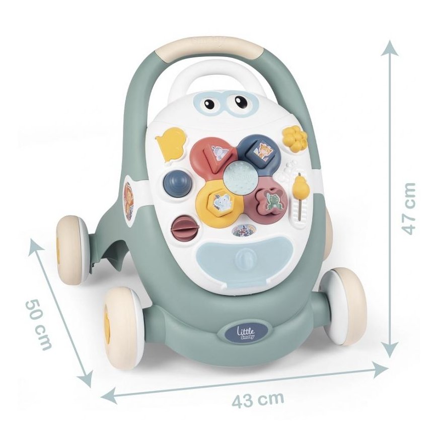 SMOBY Little Chodzik 3w1 Pchacz Interactive Wózek – 3