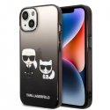 Karl Lagerfeld KLHCP14MTGKCK iPhone 14 Plus 6.7 Inch Hard Case Black / Black Gradient Ikonik Karl & Choupette Karl Lagerfeld KLHCP14MTGKCK iPhone 14 Plus 6.7 Inch Hard Case Black / Black Gradient Ikonik Karl & Choupette