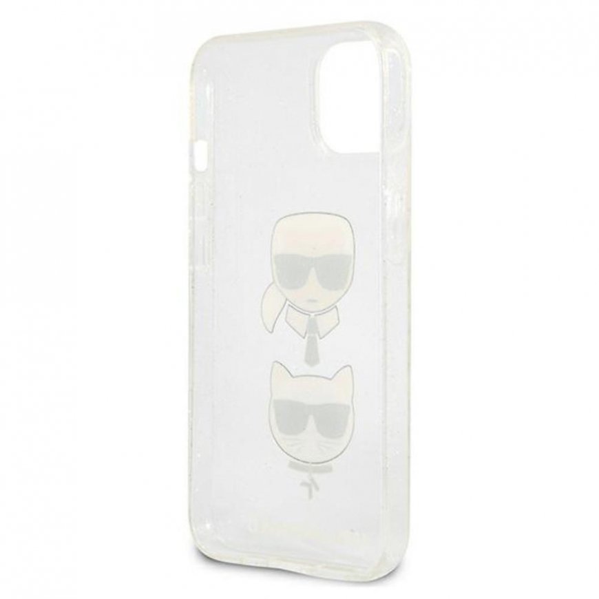 Karl Lagerfeld KLHCP13SKCTUGLS iPhone 13 mini 5.4 inch Silver/Silver Hard Case Glitter Karl`s & Choupette – 4